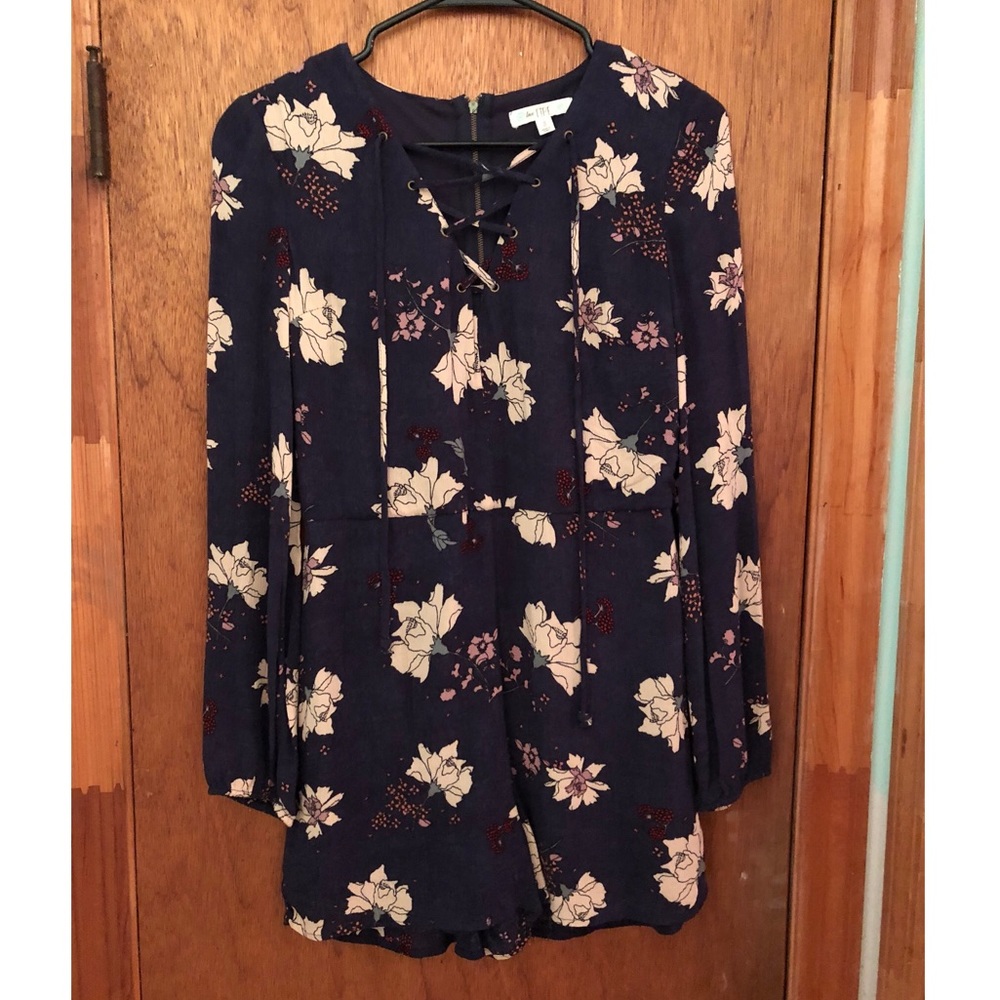 New purple floral romper